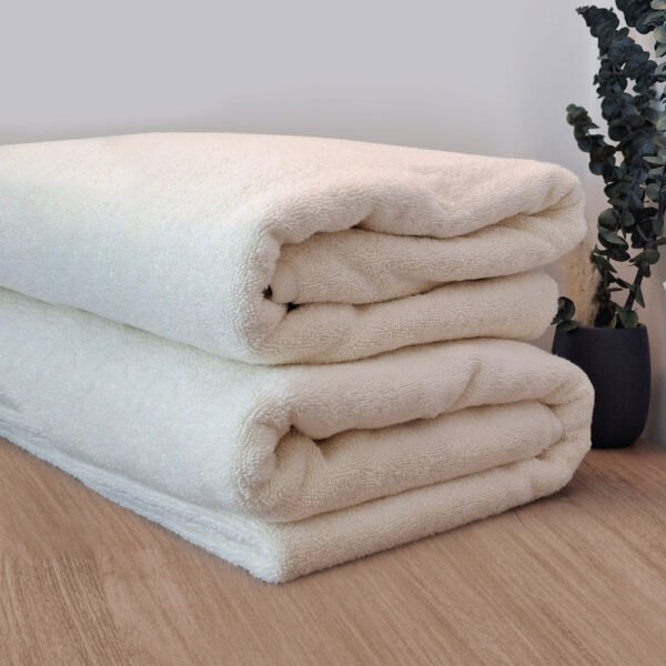 Set Toalla de cuerpo X 2 90 X 170 cms., Color Beige de 600 Grs.