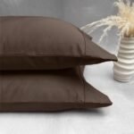 Set Fundas X 2 100% Algodón 300 Hilos Chocolate