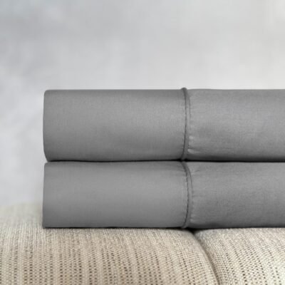 Set Fundas X 2 100% Algodón 300 Hilos Gris - Imagen 2