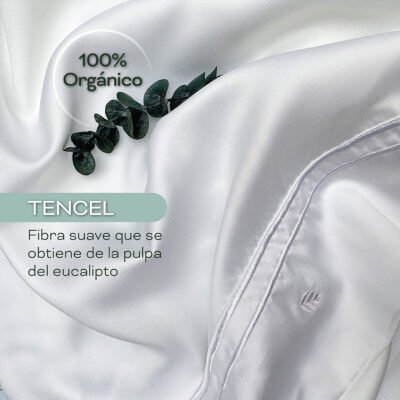 Juego de Cama Tencel Blanco - Imagen 3