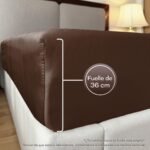 Sábana Ajustable 300 Hilos 100% Algodón Chocolate