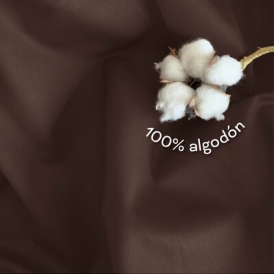Sabana Ajustable 300 Hilos 100% Algodón Chocolate - Imagen 3
