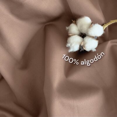 Sabana Ajustable 300 Hilos 100% Algodón Tabaco - Imagen 3