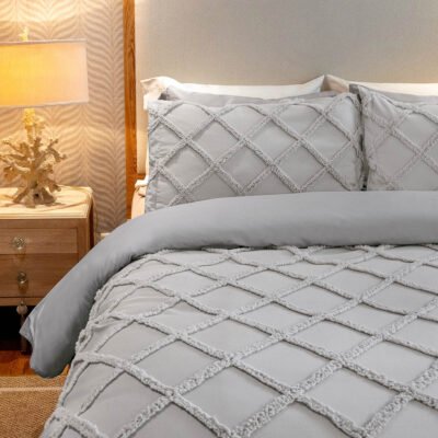 Cover de Duvet Pampa Rombos Gris - Imagen 1