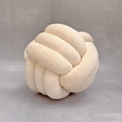 Cojín Esfera Liso Marfil