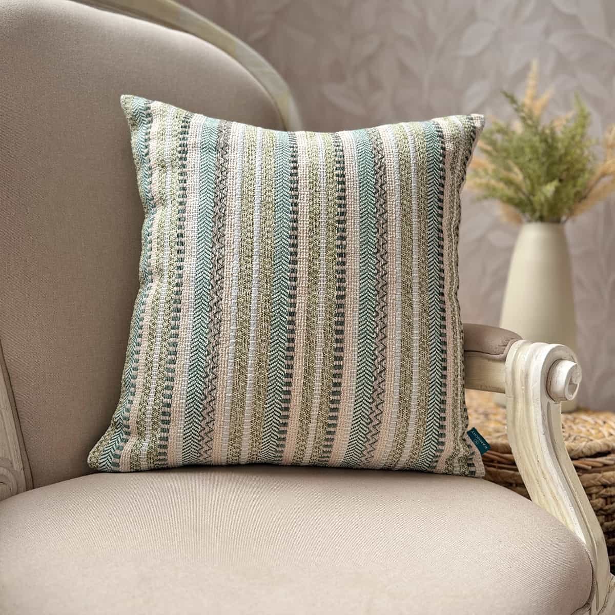 Cojin_Compostela Zig zag_Verde_1 (1) COJÍN COMPOSTELA ZIGZAG VERDE 48X48 - Imagen 1