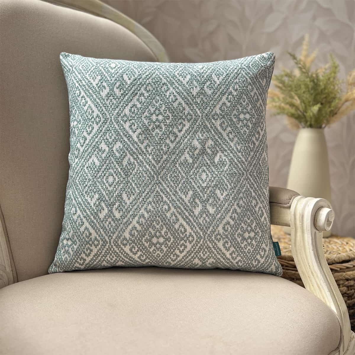 Cojin_Marruecos_Verde Jade_1-min COJÍN MARRUECOS VERDE JADE 48X48 - Imagen 1